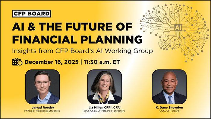 CFP Board AI the Future of Financial Planning Webinar