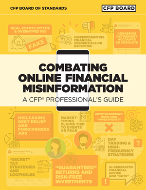 CFP Board Combating Online Financial Misinformation Guide Cover