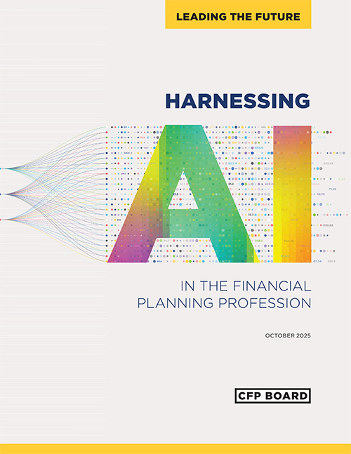 Harnessing AI in the Financial Planning Profession Report CFP Board Cover Page