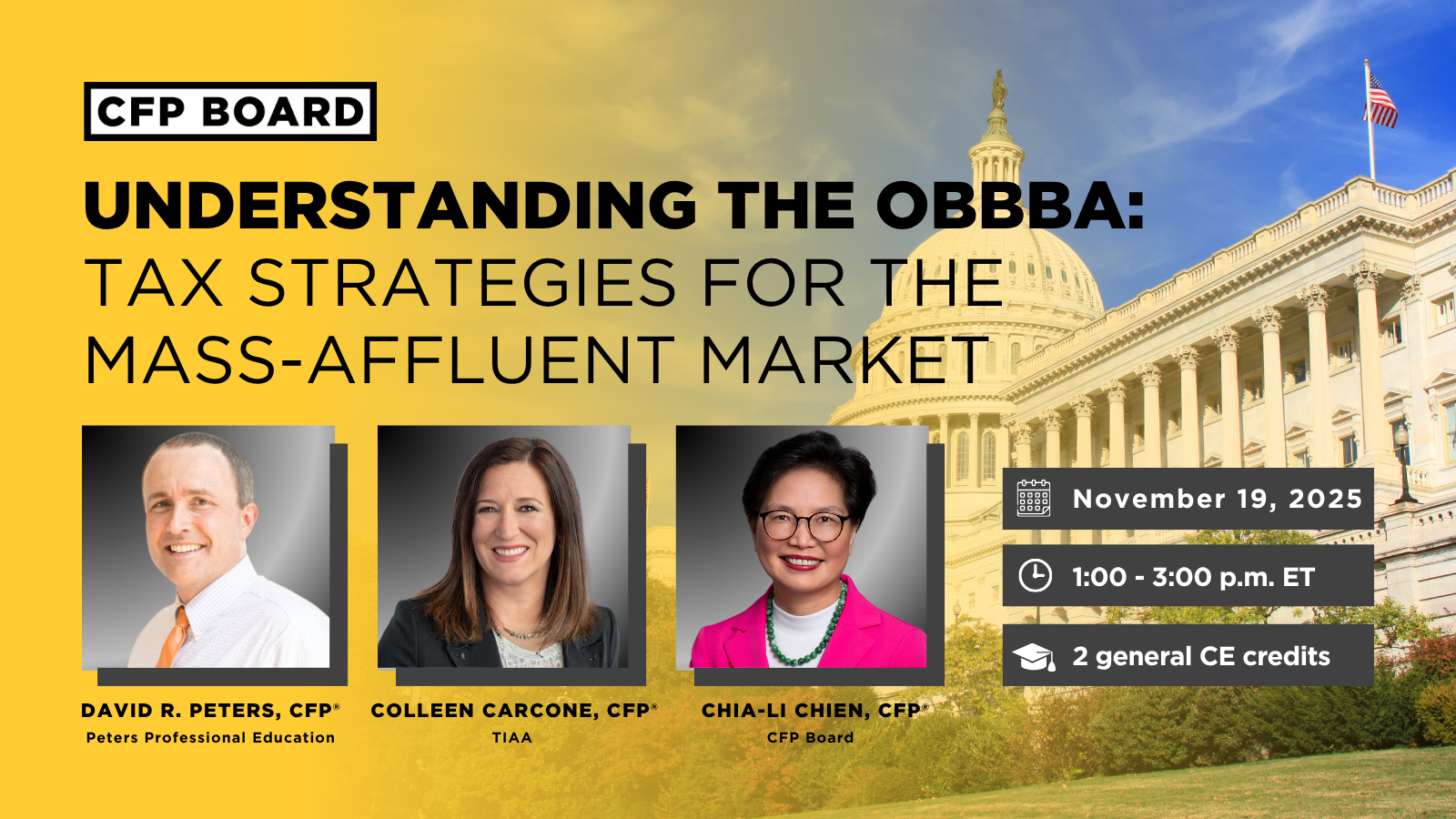 CFP Board Understanding OBBBA Webinar, 11-25