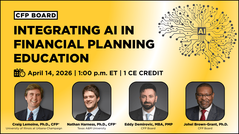 AI the Future of Financial Planning CFP Board Webinar Cover