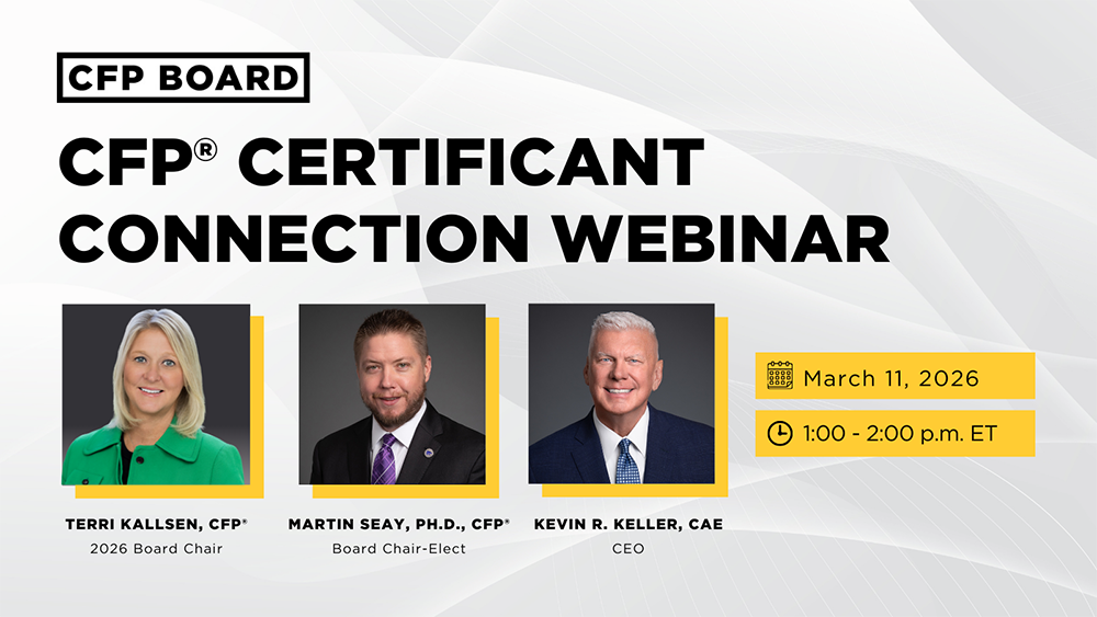 CFP Board Certificant Connections Webinar