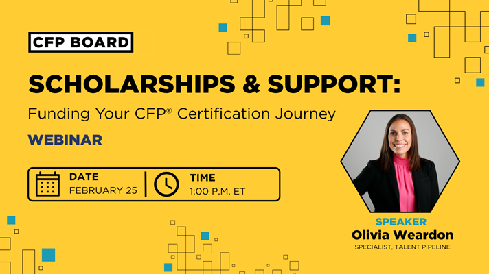 CFP Board Scholarships & Support Webinar