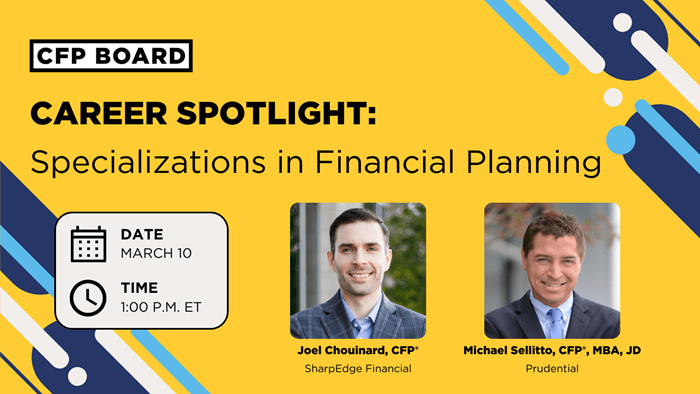 Career Spotlight Series Specializations in Financial Planning