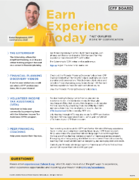 Gain CFP Certification Experience Flyer