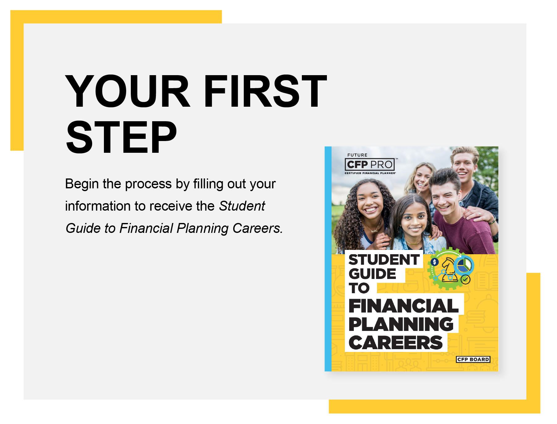 Your First Step LeadGen Graphic CFP Board