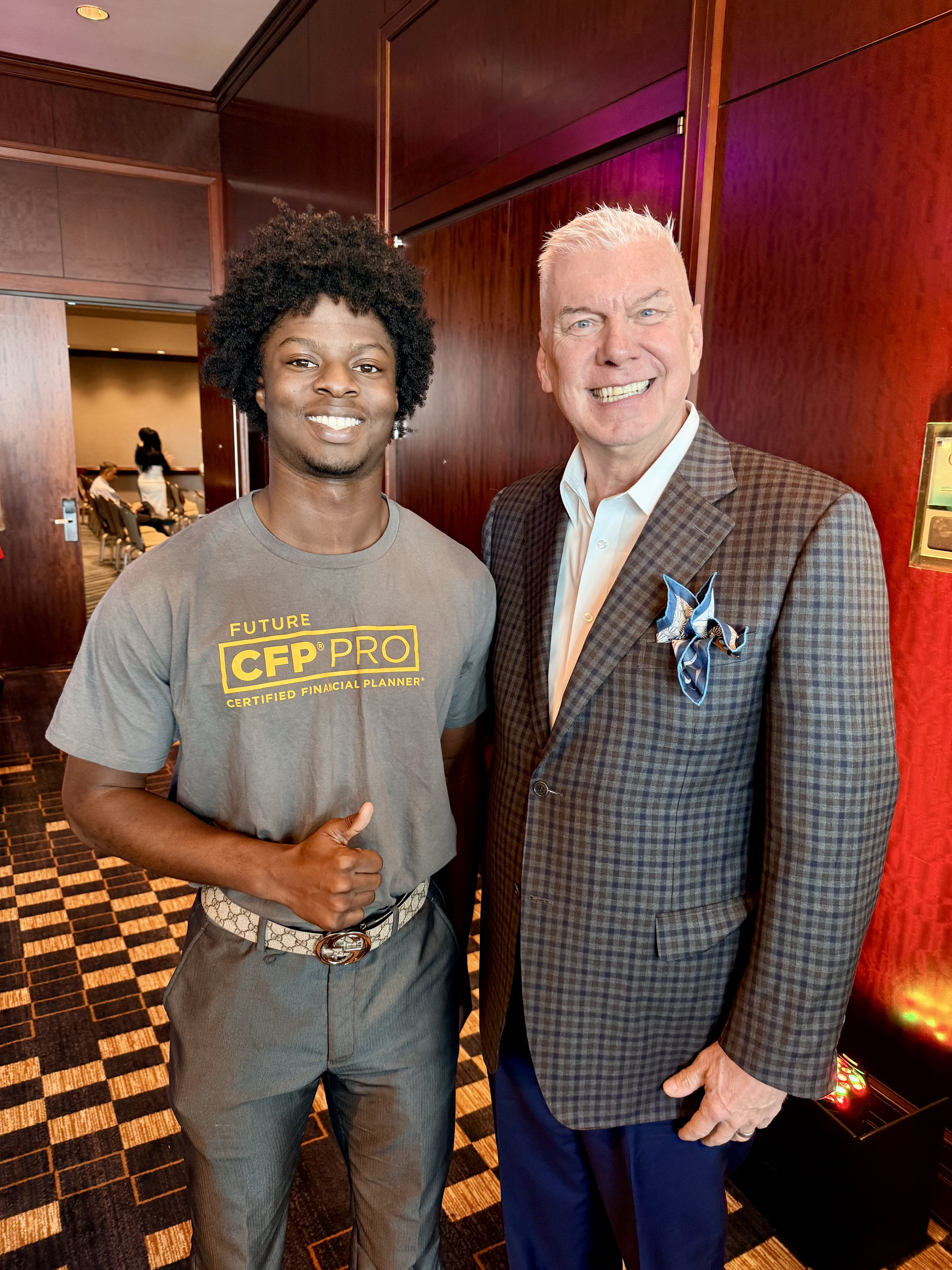 Kevin Keller with an African American Aspiring CFP® Professional