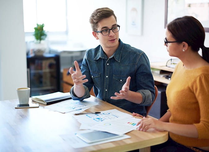 CFP® professional is having a discussion with his client